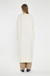 Cream Longline-Cardigan